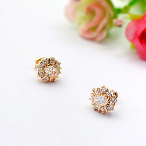 Серьги с кристаллами Сваровски Italina 821150a Белый