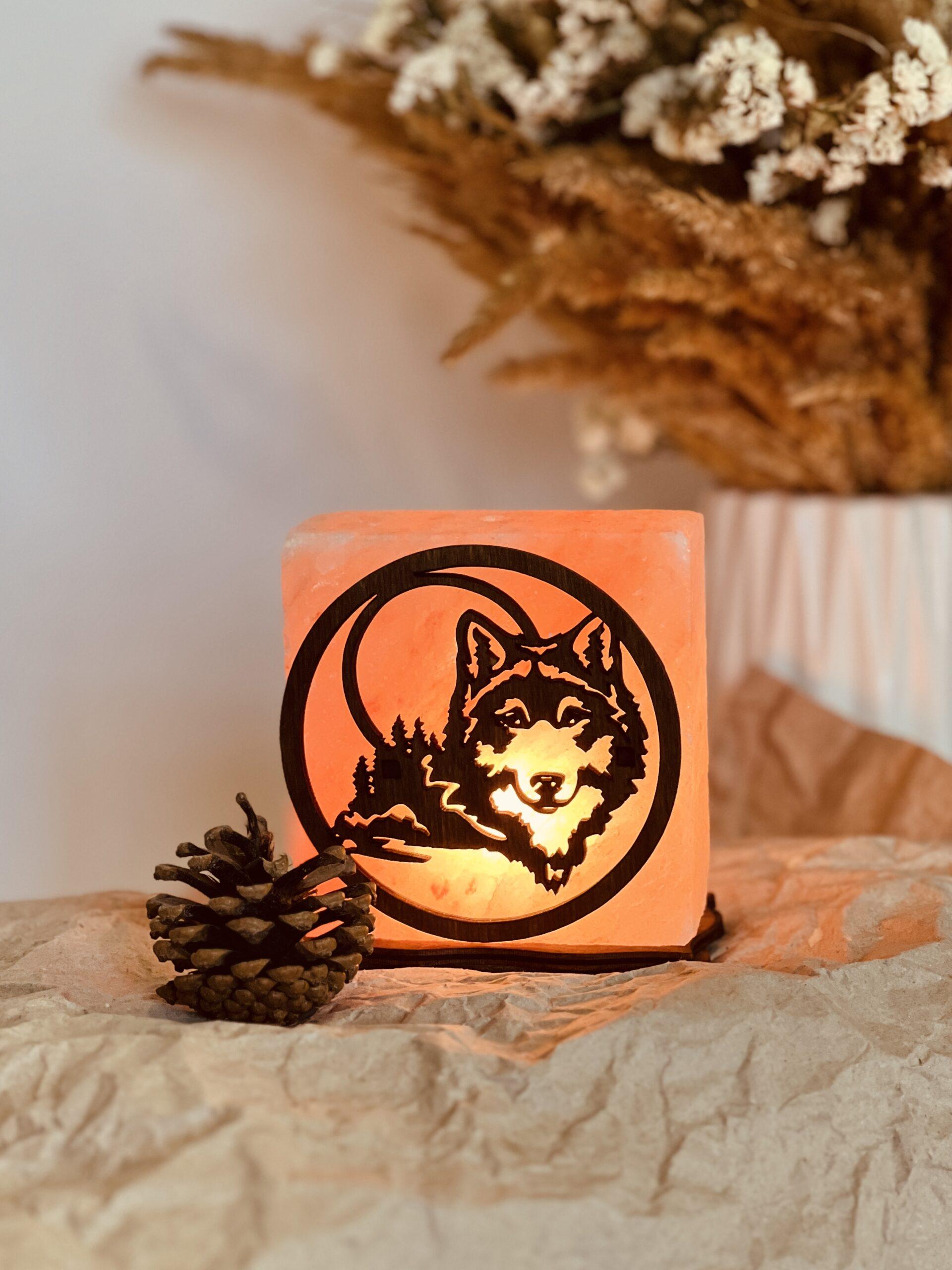 Соляная лампа декоративная Himalayan Волк 1 кг (29903008)