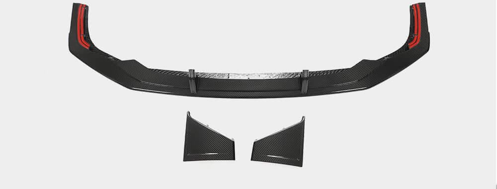 Накладка на передний бампер DDCarbon Lip V1 RS7 2018-2022/Audi A7 2018- гг. карбон (132975)