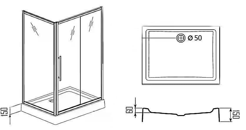Душевая кабина KO&PO 7007 120х80х193 см на низком поддоне матовое стекло 5 мм (C10229) - фото 4 Душевая кабина KO&PO 7007 120х80х193 см на низком поддоне матовое стекло 5 мм (C10229) - фото 4