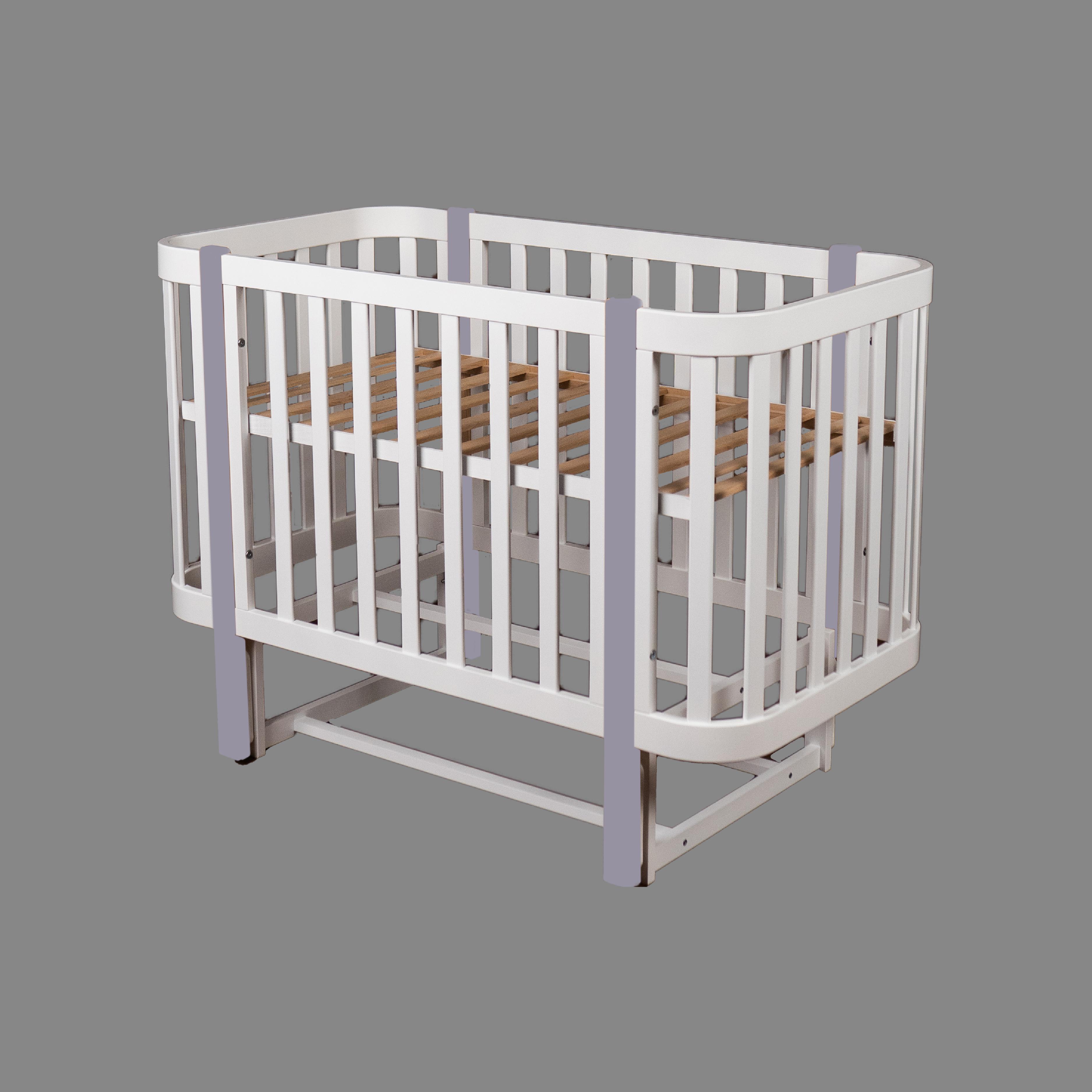 Детская кроватка Dominanta Милано с маятником и опускной боковиной Белый с серым (ЛД 7 БС_01) - фото 3 Детская кроватка Dominanta Милано с маятником и опускной боковиной Белый с серым (ЛД 7 БС_01) - фото 3