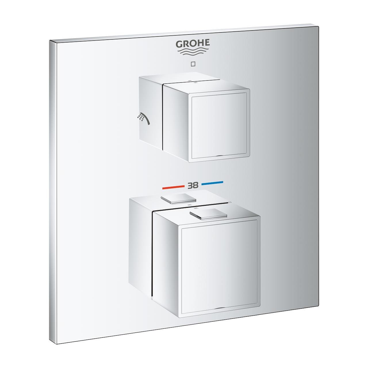 Термостат для душа Grohe Grohtherm Cube Termostatic с переключателем на 2 положения Хром (24154000)