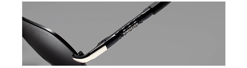 Солнцезащитные очки KINGSEVEN DESIGN Авиатор в классическтой оправе с поляризованными линзами Серебряный/Черный (K725) - фото 6 Солнцезащитные очки KINGSEVEN DESIGN Авиатор в классическтой оправе с поляризованными линзами Серебряный/Черный (K725) - фото 6