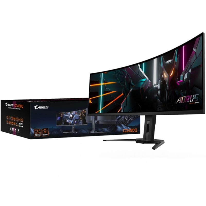 Монитор Gigabyte AORUS CO49DQ Gaming Monitor изогнутый OLED 5120x1440 5K DQHD 49" (tf6456) - фото 11 Монитор Gigabyte AORUS CO49DQ Gaming Monitor изогнутый OLED 5120x1440 5K DQHD 49" (tf6456) - фото 11