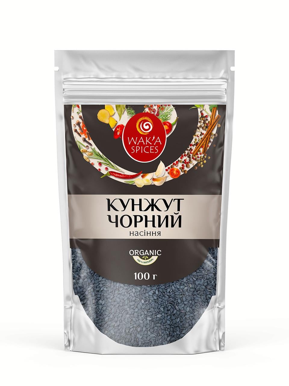 Кунжут чорний насіння WAK`A Вищий сорт 100 г (2250575912) Кунжут чорний насіння WAK`A Вищий сорт 100 г (2250575912)
