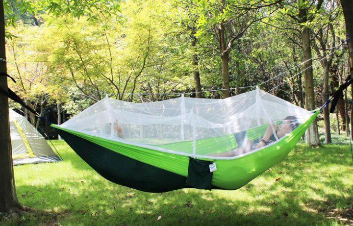 Туристичний гамак з москитною сіткою тканий UKC Hammock Net Зелений (90b48fbe) - фото 2