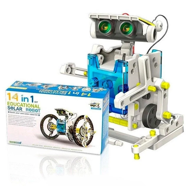 Конструктор робот із моторчиком для дітей Solar Robot 14в1 на сонячній батареї (2479517055)