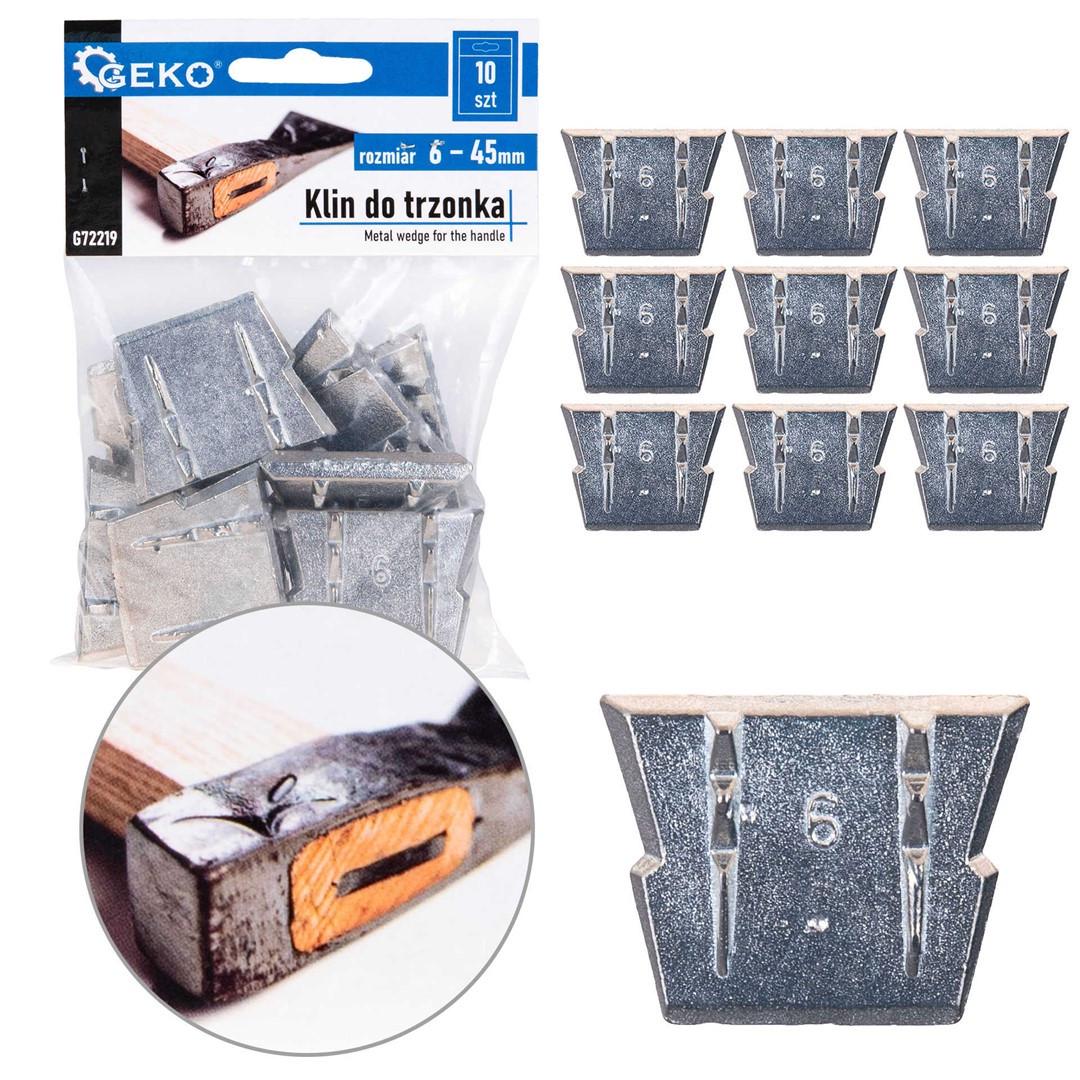 Клин GeKo для древка/молотка/молота/топорища 6х45х35 мм (G72219) - фото 2 Клин GeKo для древка/молотка/молота/топорища 6х45х35 мм (G72219) - фото 2