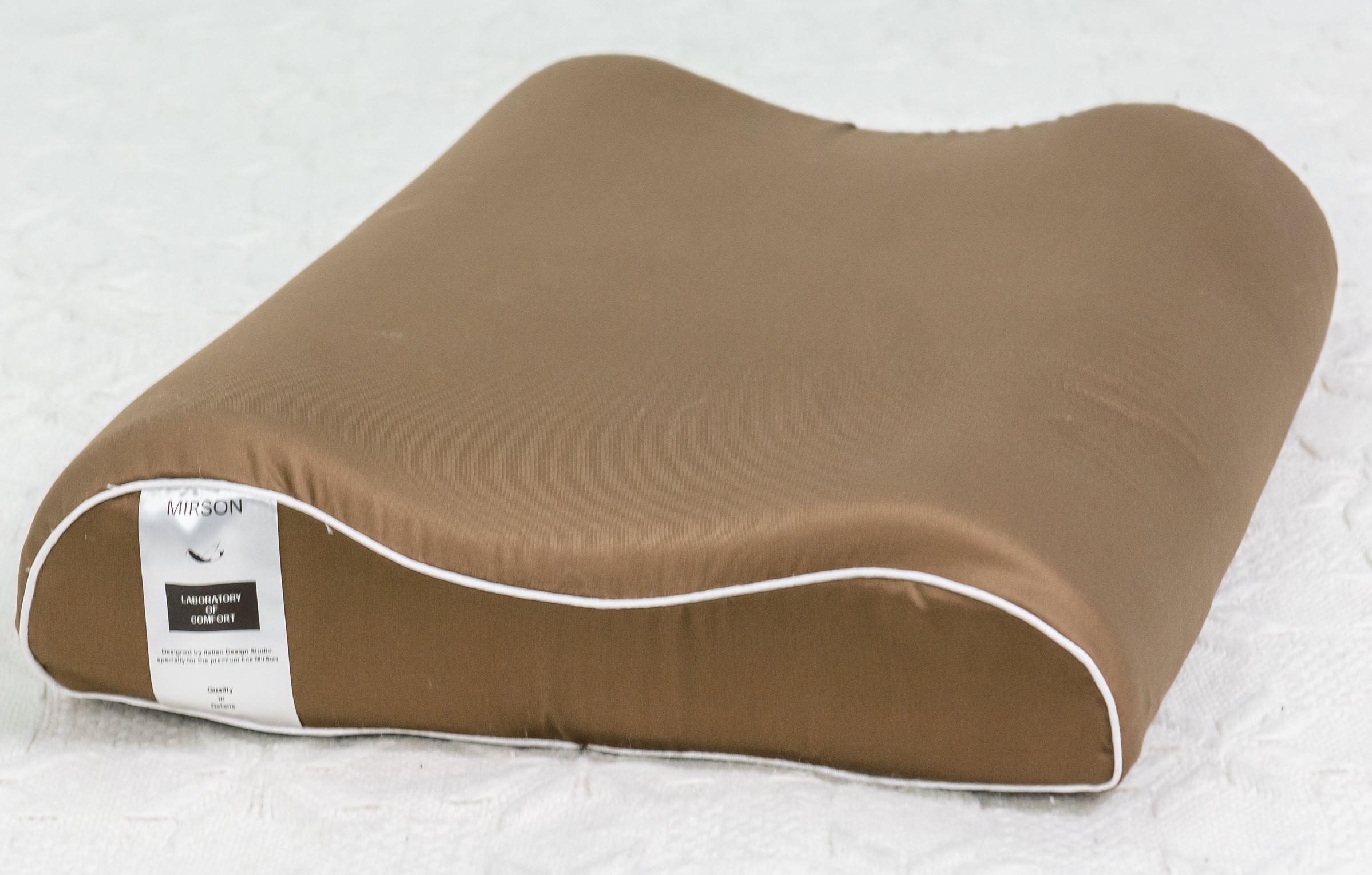 Подушка ортопедическая MirSon №6036 Delicate satin Cacao Aero 58х40х10,5 см (2200003261592)