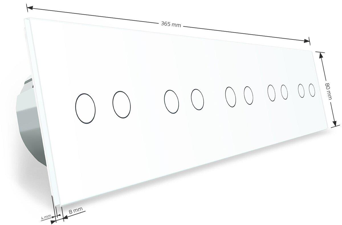 Сенсорный выключатель Livolo ZigBee 10 сенсоров стеклянный Белый (VL-C710Z-11) - фото 4