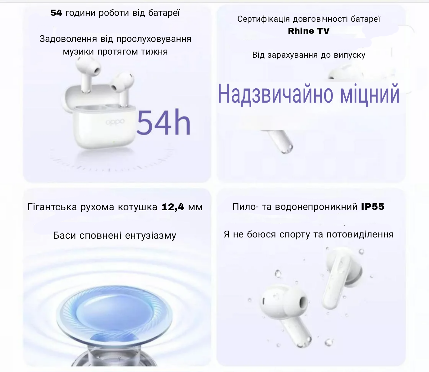 Навушники бездротові OPPO Enco Air4i Black (ETEK1) - фото 6