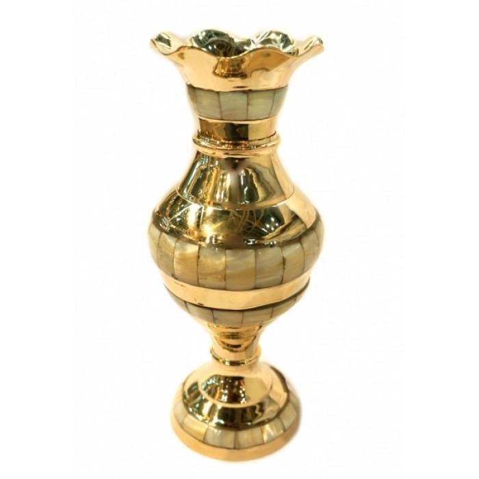 Ваза металева Shell з перламутром (9370184) Ваза металева Shell з перламутром (9370184)