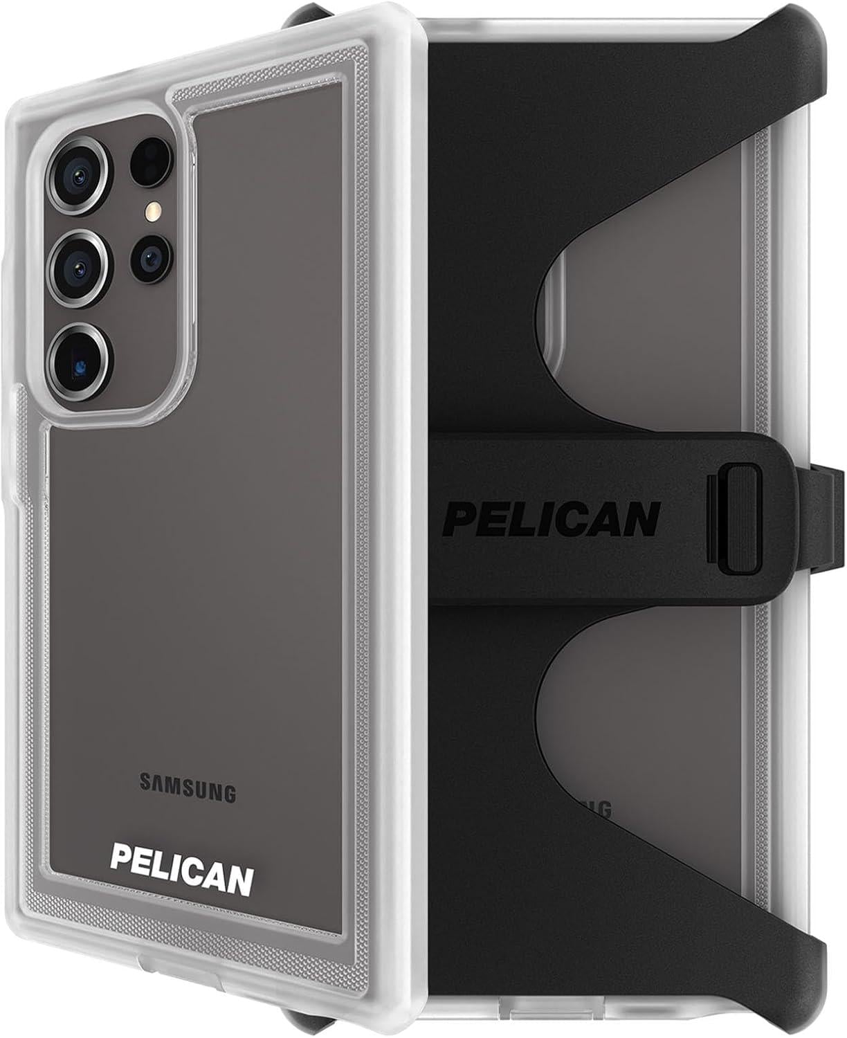 Чехол противоударный Pelican Voyager аналог OtterBox Defender для Samsung Galaxy S24 Ultra 6,8" Clear