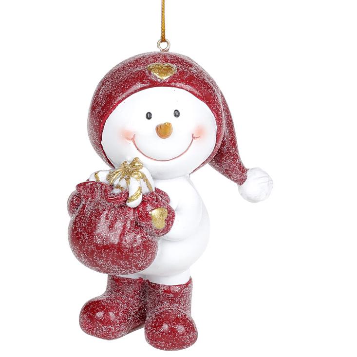 Фигурка-подвеска BonaDi Снеговик с подарками (823-024)