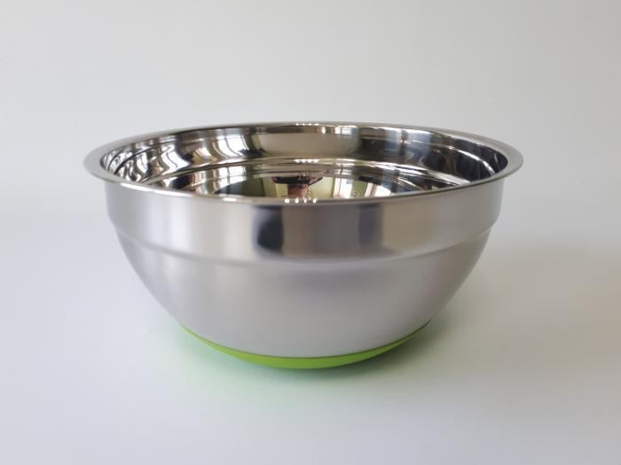 Миска для миксера нержавеющая сталь с силиконовым дном D 24 см 2,1л Миска для миксера нержавеющая сталь с силиконовым дном D 24 см 2,1л