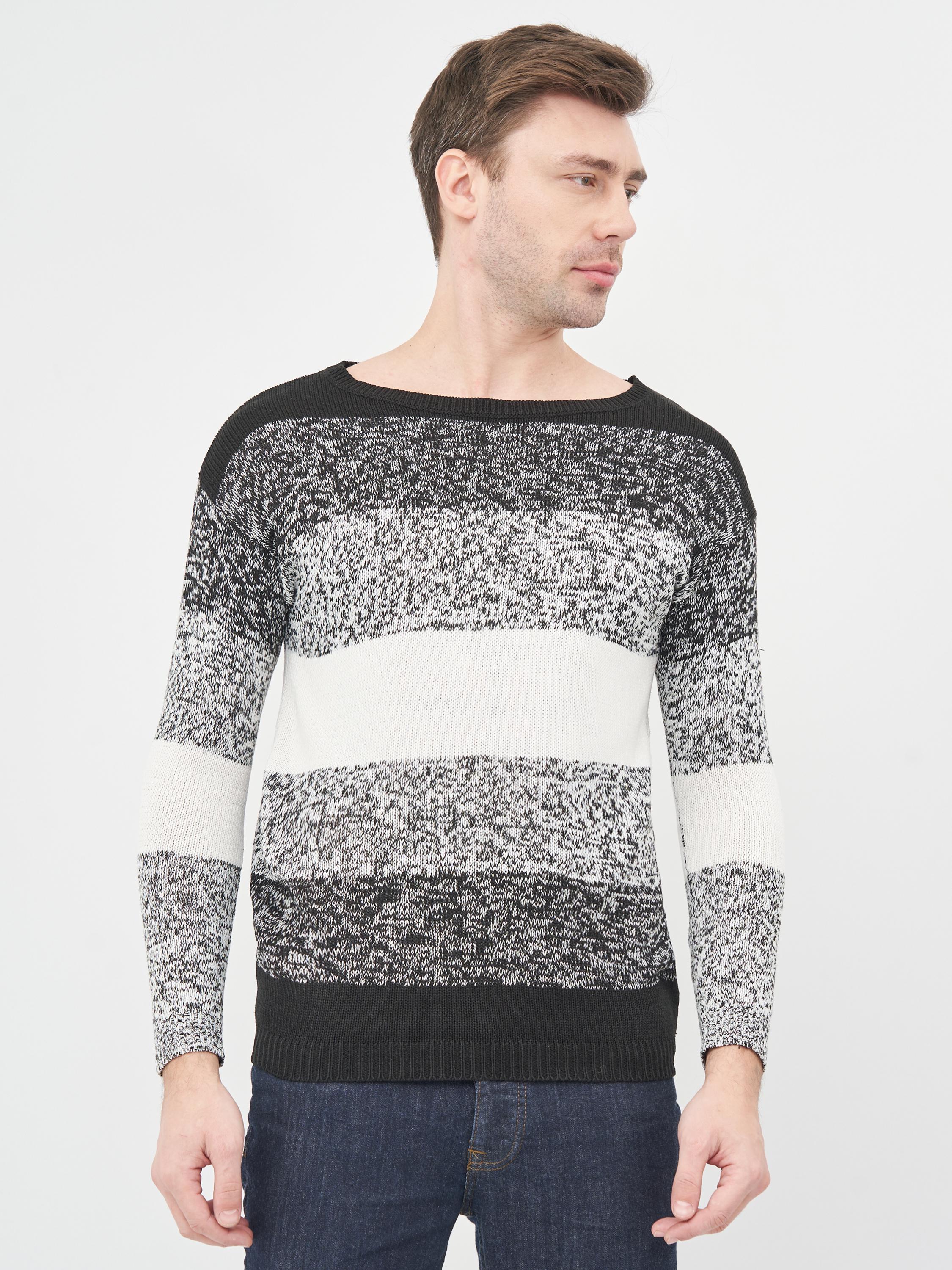 Свитер XS Черно-белый мергель (1102020wt)