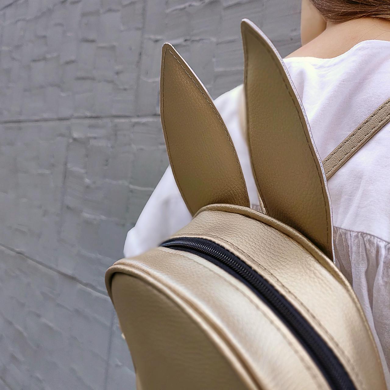 Рюкзак-сумка Presentville с ушками зайца Золотой (RKU_006_ZZZ) - фото 2