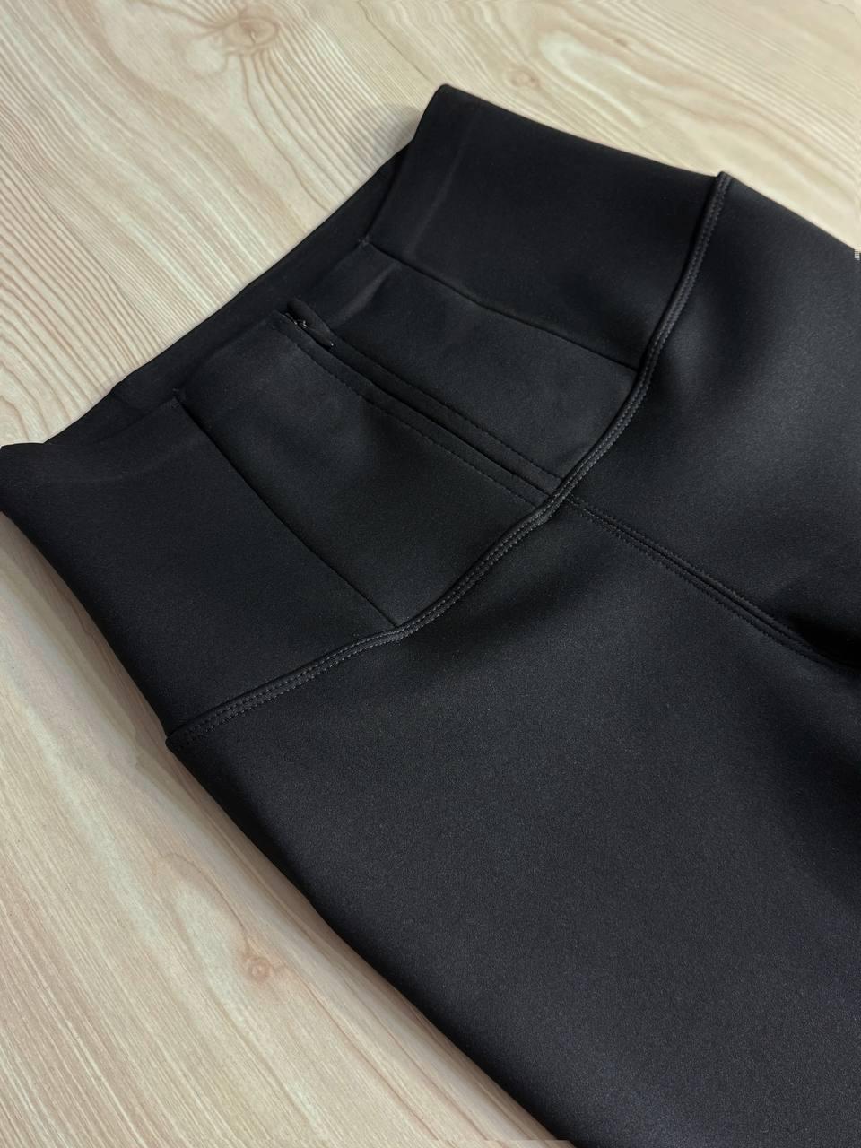 Лосини жіночі Alia 986 утеплені з корсетом і пуш-ап 3XL Чорний (5370) - фото 4