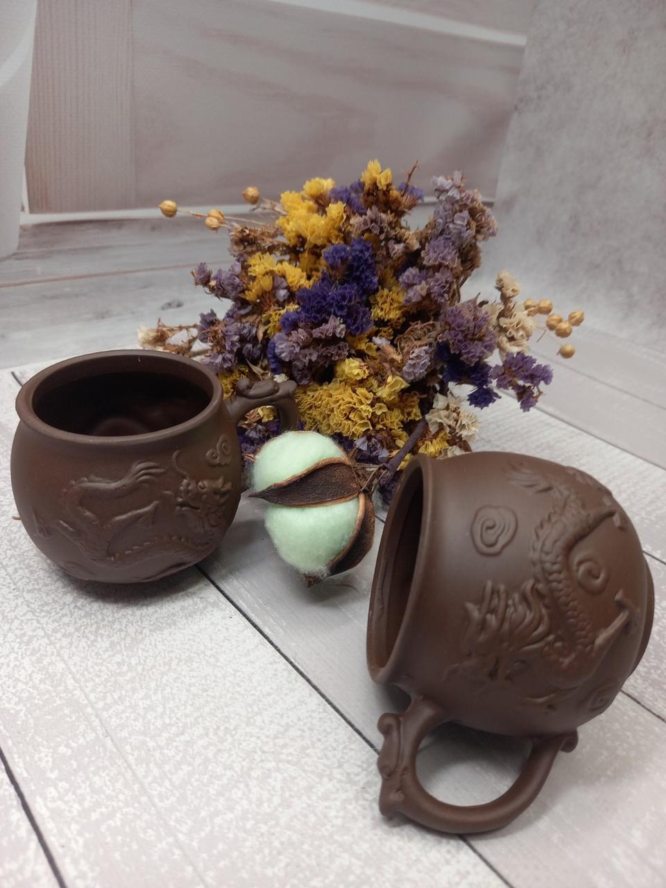 Набор глиняных кружек Olens Лун-дракон светлый 2 шт. х 200 мл (2686661127)