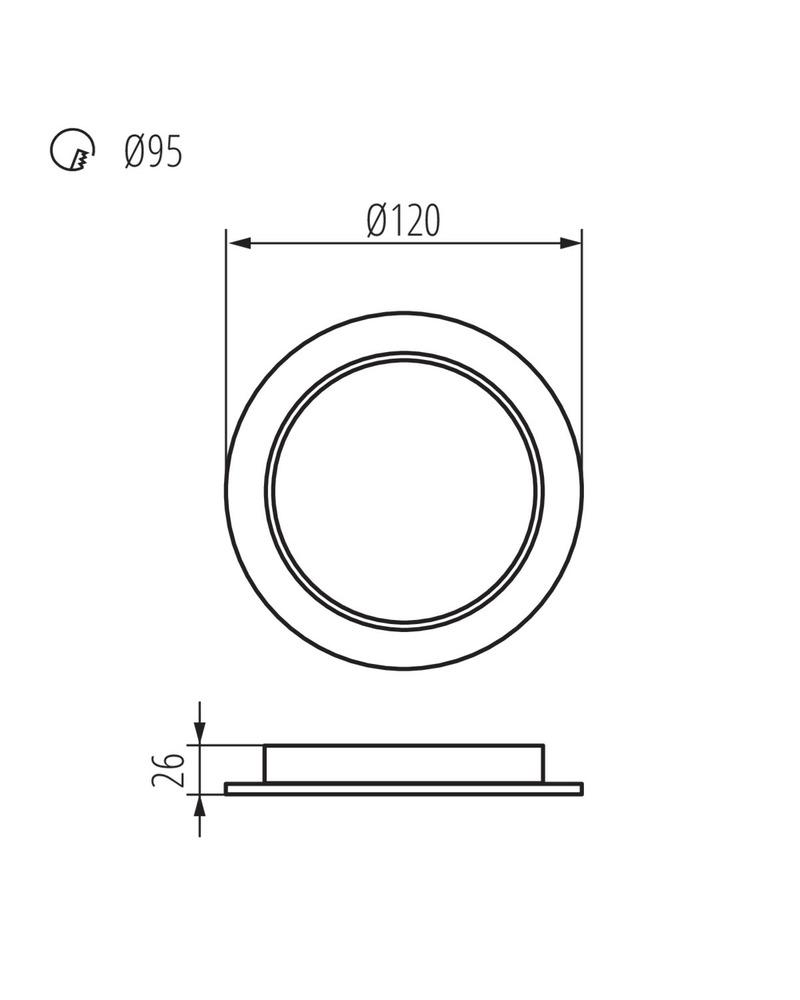 Точечный светильник Kanlux 36511 Tavo LED 1x9 W 4000K 900 Lm IP20 (36511-kanlux) - фото 2