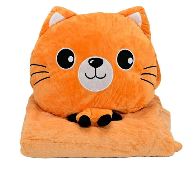 Мягкая игрушка Bambi Кошечка с пледом 40 см Персиковый (IY-189-Y-183)