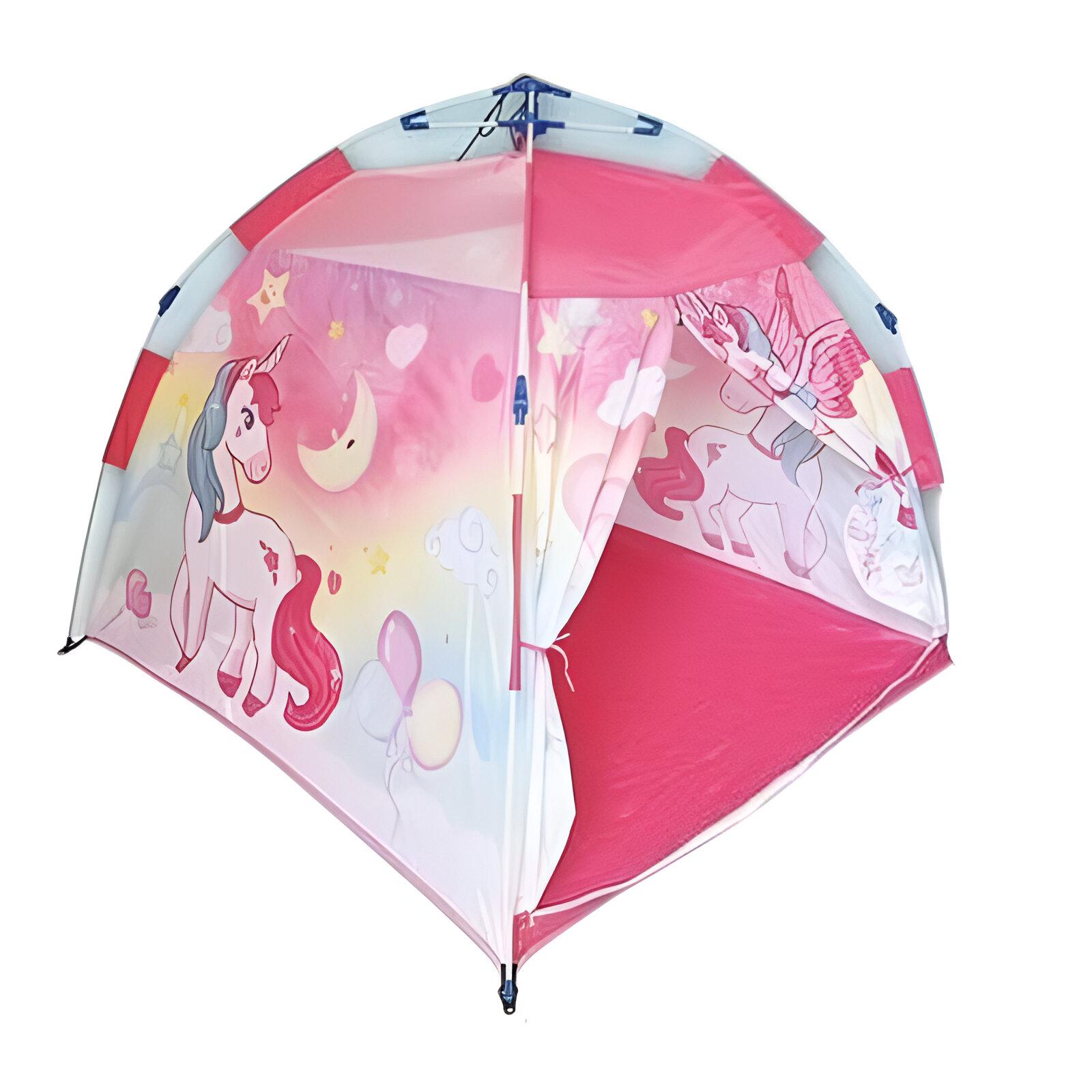 Игровая палатка для детей 668-82 с рисунком единорога 120х120х108 см Игровая палатка для детей 668-82 с рисунком единорога 120х120х108 см