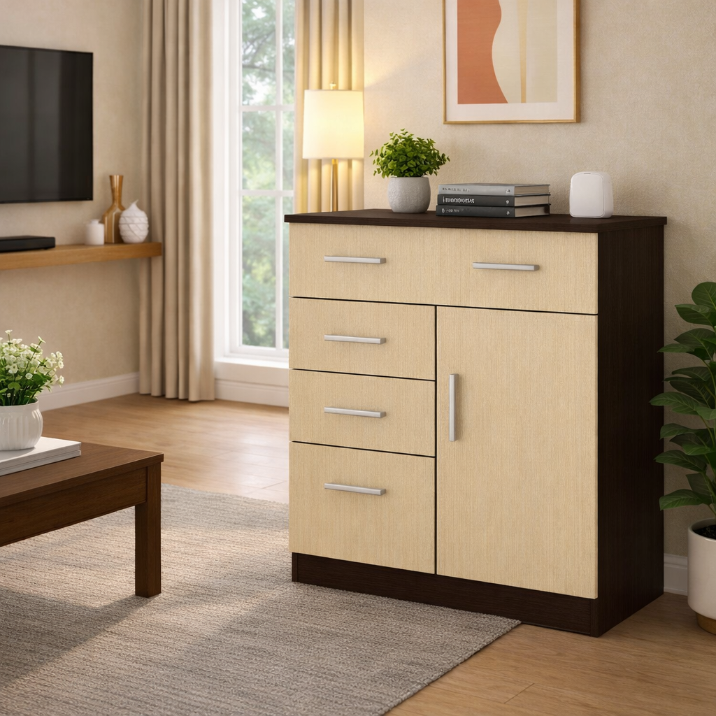 Комод V-Star R1 комбинированный на 4 ящика и 1 двери 849х800х390 мм Венге комби (33550469)