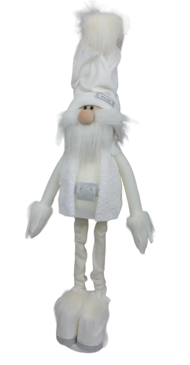 Гном Скандинавский Снеговик на ножках 80 см мягкая игрушка ручной работы Белый (21812043)