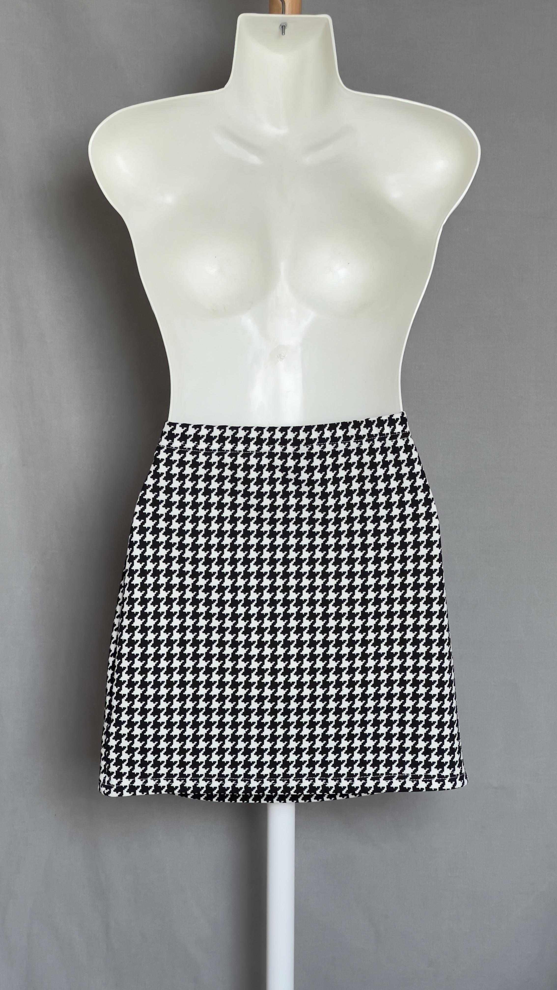 Спідниця Shein принт гусяча лапка S Чорно-білий (9130636) - фото 3 Спідниця Shein принт гусяча лапка S Чорно-білий (9130636) - фото 3