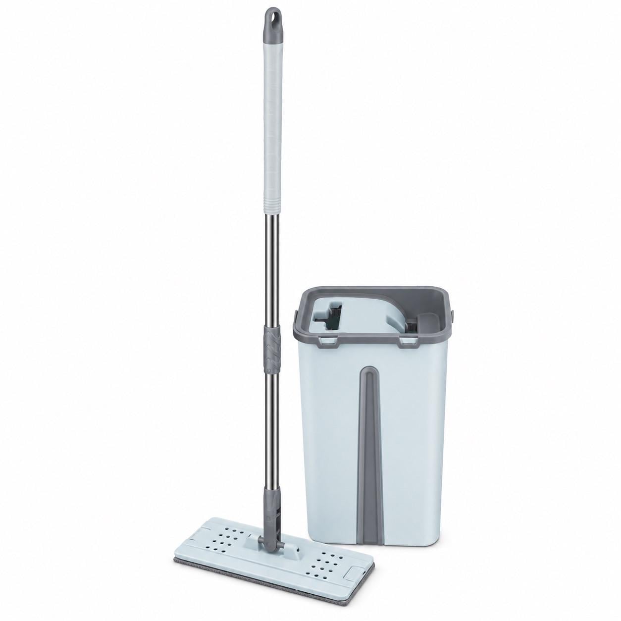Швабра плоская Zambak Plastik Maxi Flat Mop с ведром 12 л в вакуумной упаковке (ZB-301)