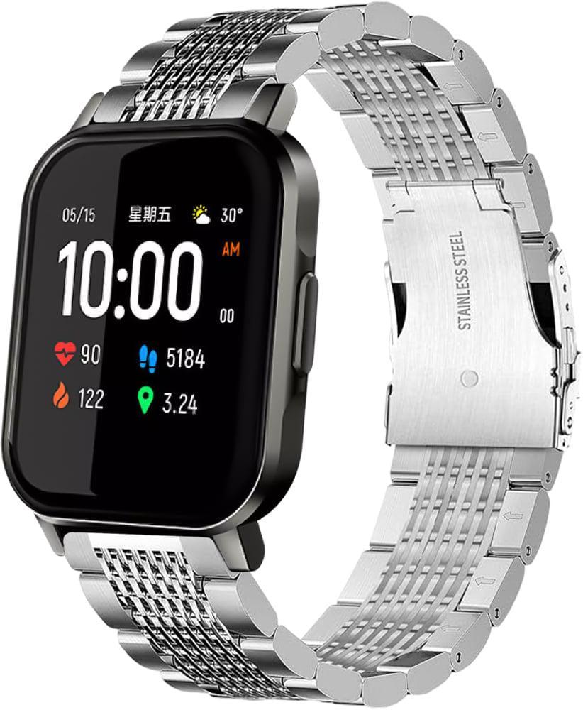 Ремешок металлический Gripix для Haylou Smart Watch 2 (LS02) Silver (41754-59)