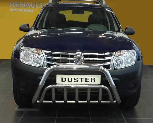 Кенгурятник WT002 CAN для Renault Duster 2008-2017 гг. нержавеющая сталь Хром