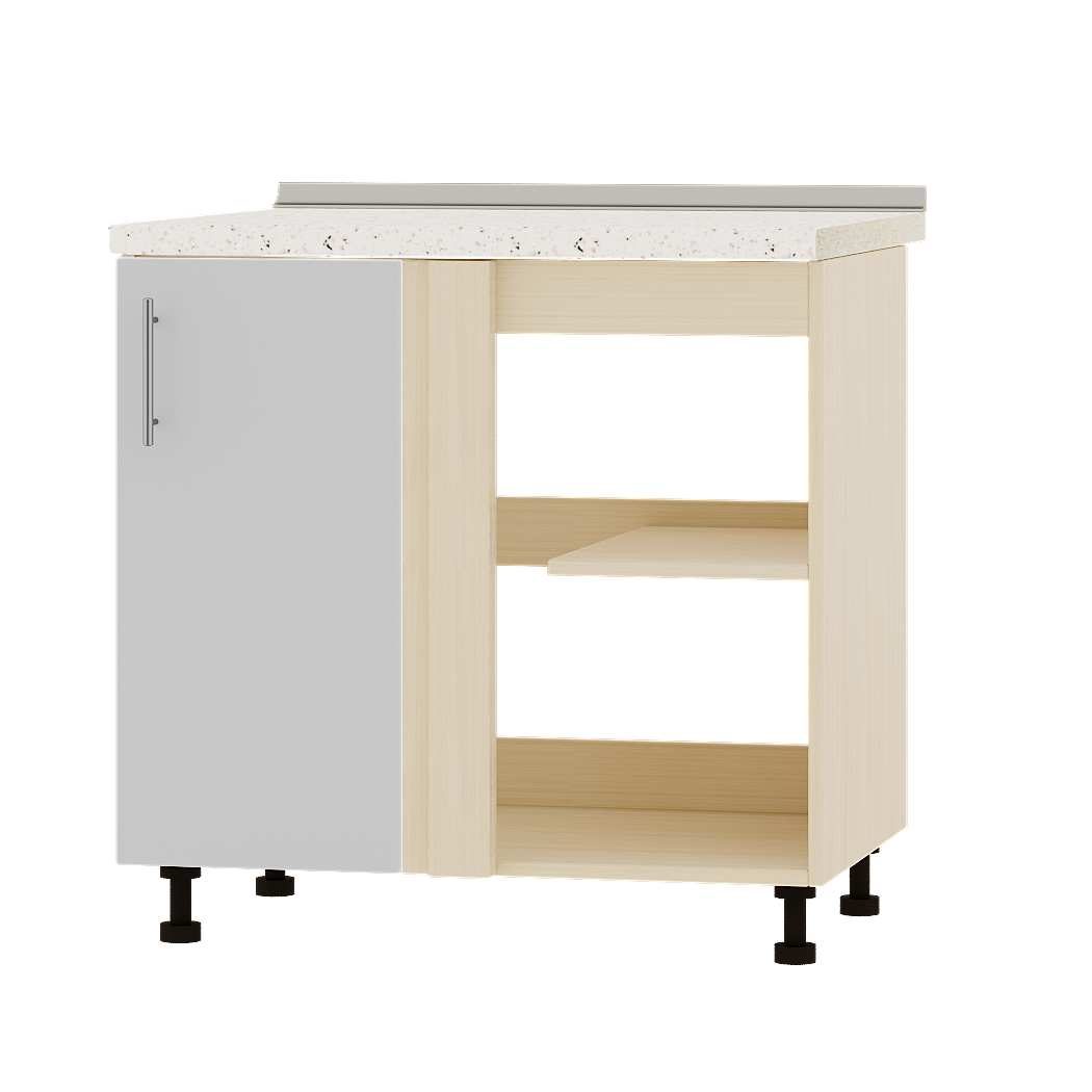 Шафа нижня Еверест Оптіма модуль кутовий Низ Н89-845 85х47х85 см Німфея Альба/Дуб Молочний (04294)