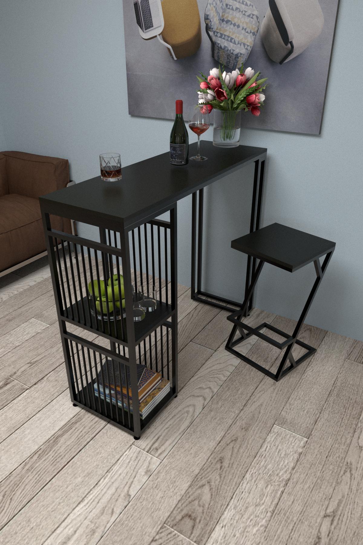 Барна стійка EcoLoft Лофт Талано DSP-1216 Чорний (26760488)