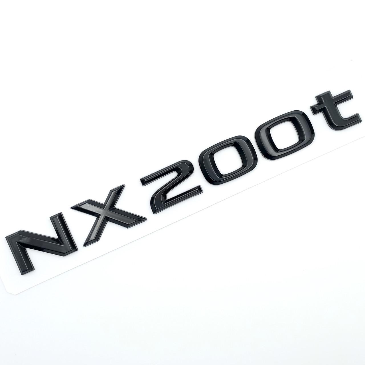 Емблема напис NX200t Lexus ABS 19,5х2,1 см Чорний глянцевий (2703675427)