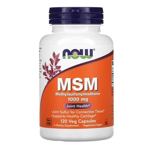 Сера MSM NOW MSM 1000 мг 120 veg capsules (NOW-02120)