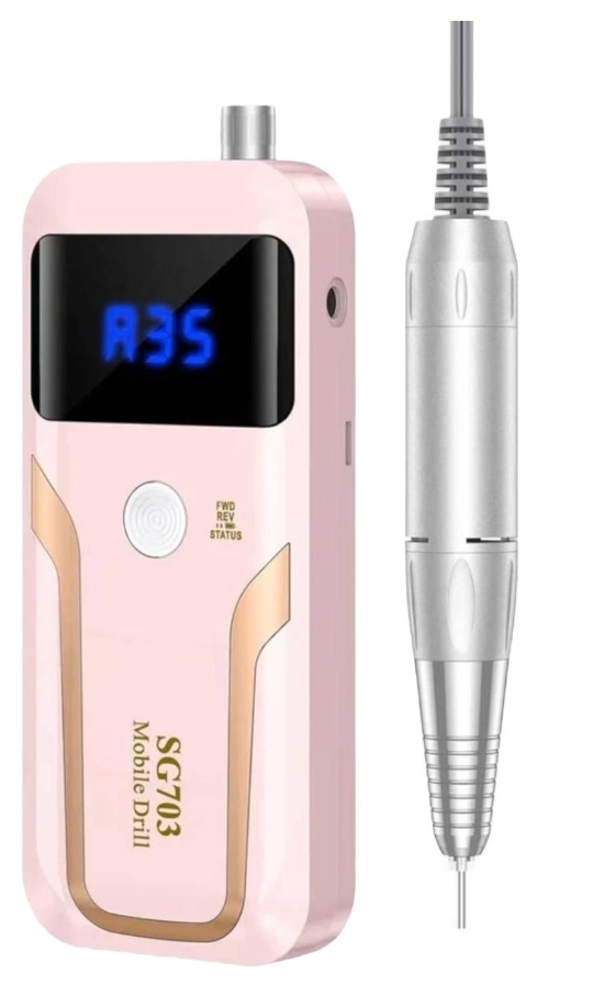 Фрезер SG703 на аккумуляторе 1200 mAh 35 000 об/мин. 36 Вт Розовый
