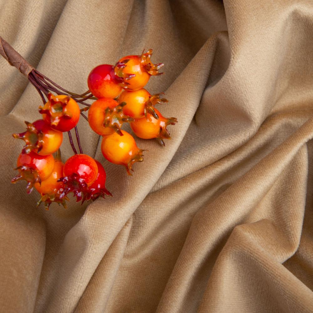 Тканина велюр однотонний Вайлет 290 гр/м2 150 см Бежевий (26875) - фото 2