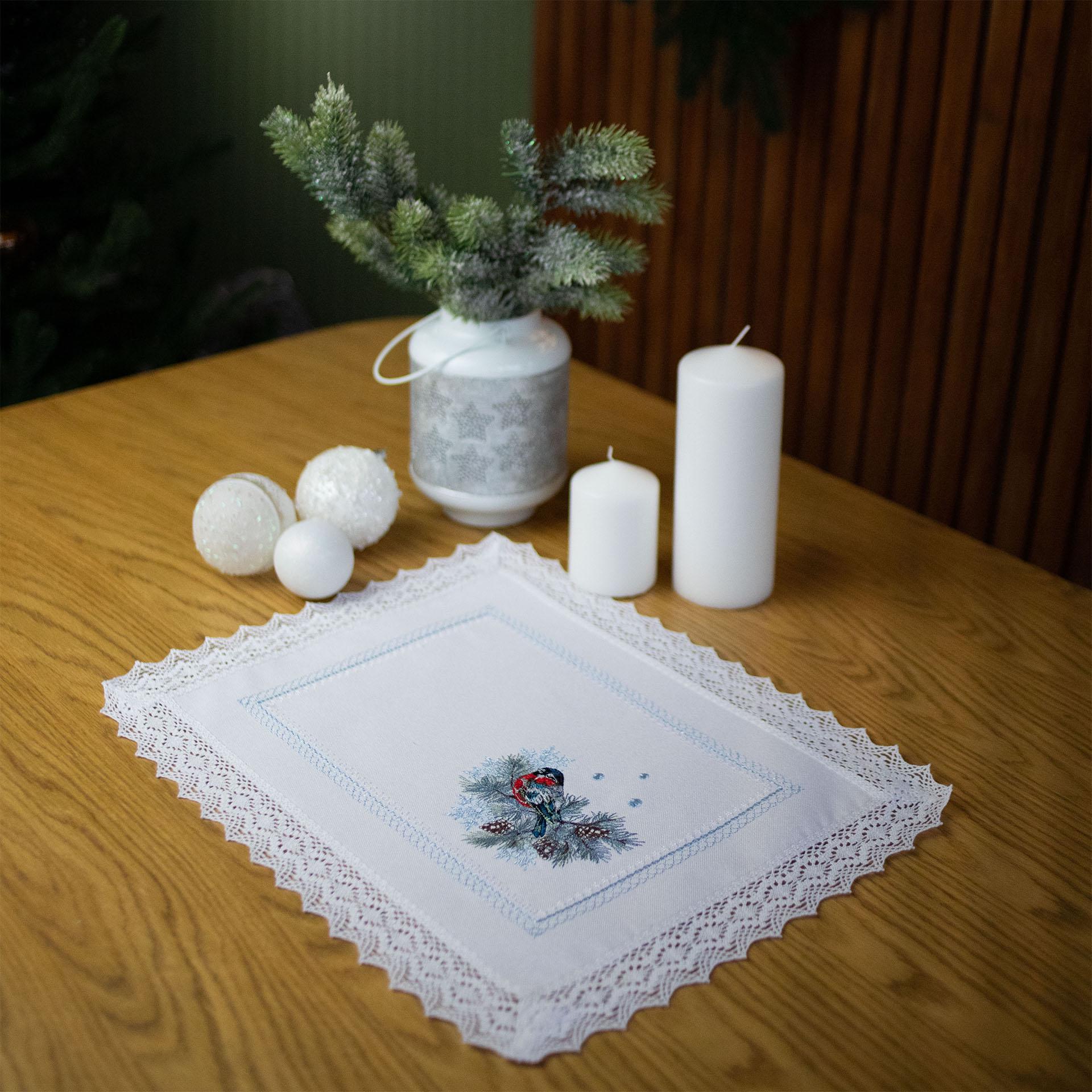 Салфетка новогодняя Едельвіка Снегири 0,38х0,48 м (315-24/09)