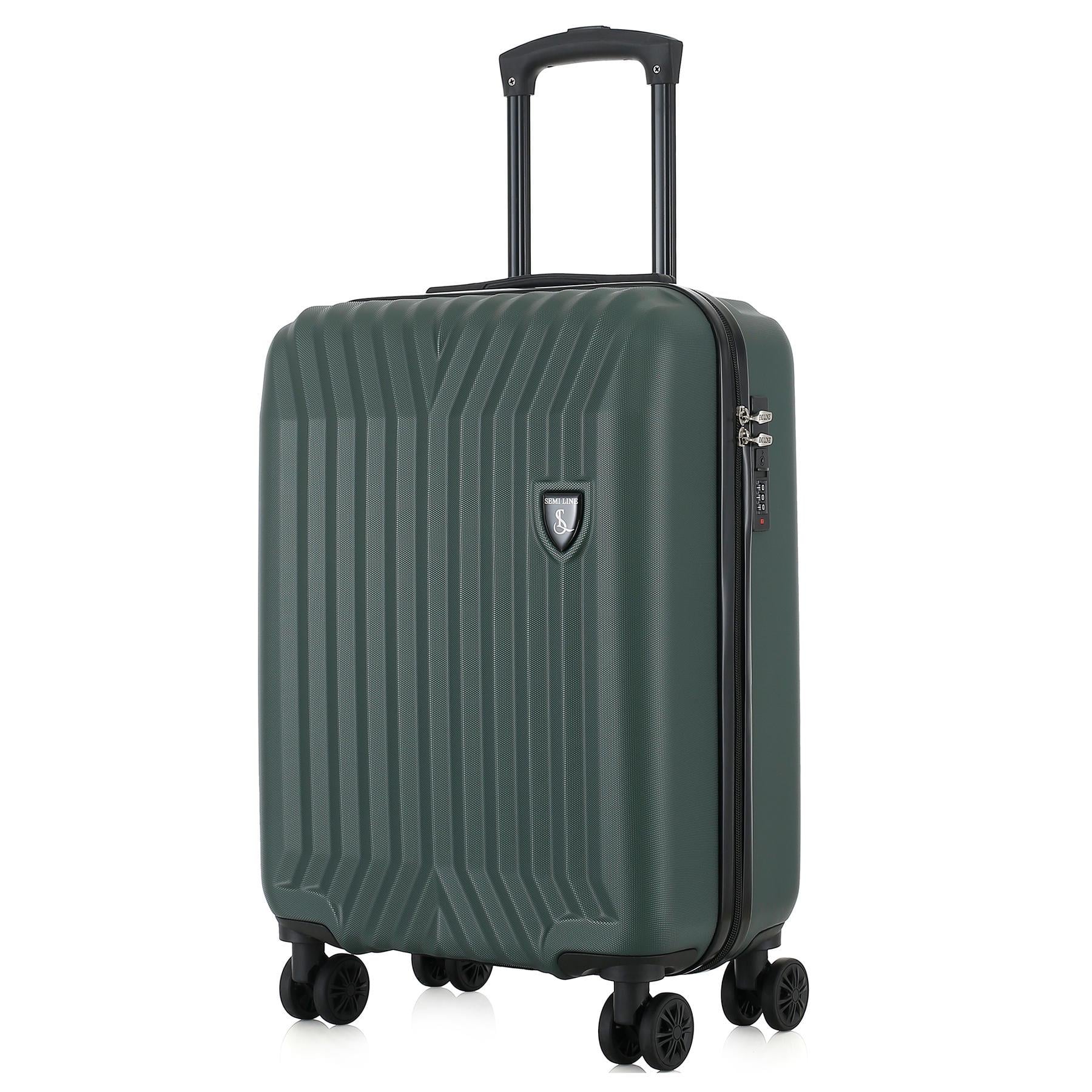 Чемодан маленький SEMI LINE T5986-3 ABS-пластик 20 дюймов 42 л для ручной клади Зеленый