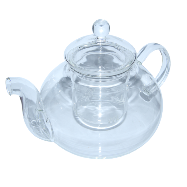 Чайник стеклянный с стеклянным заварником 600 мл (00040)
