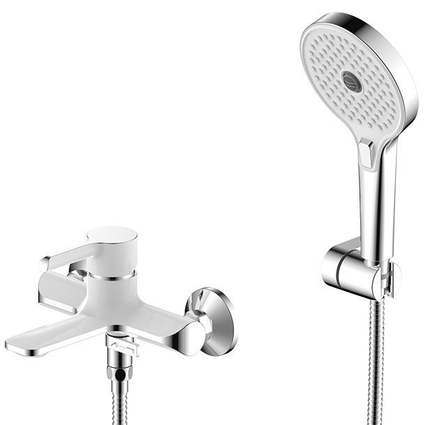 Смеситель для ванны Gappo G3203-8 однорычажный Белый/Хром (160804)