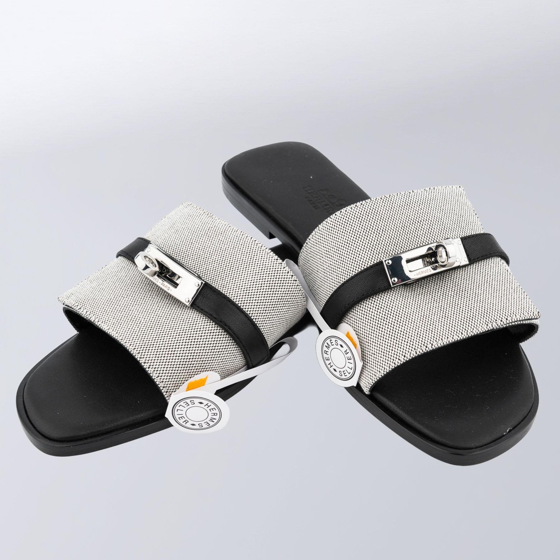 Шльопанці жіночі повсякденні Hermes р. 40 Сірий (2797308216)