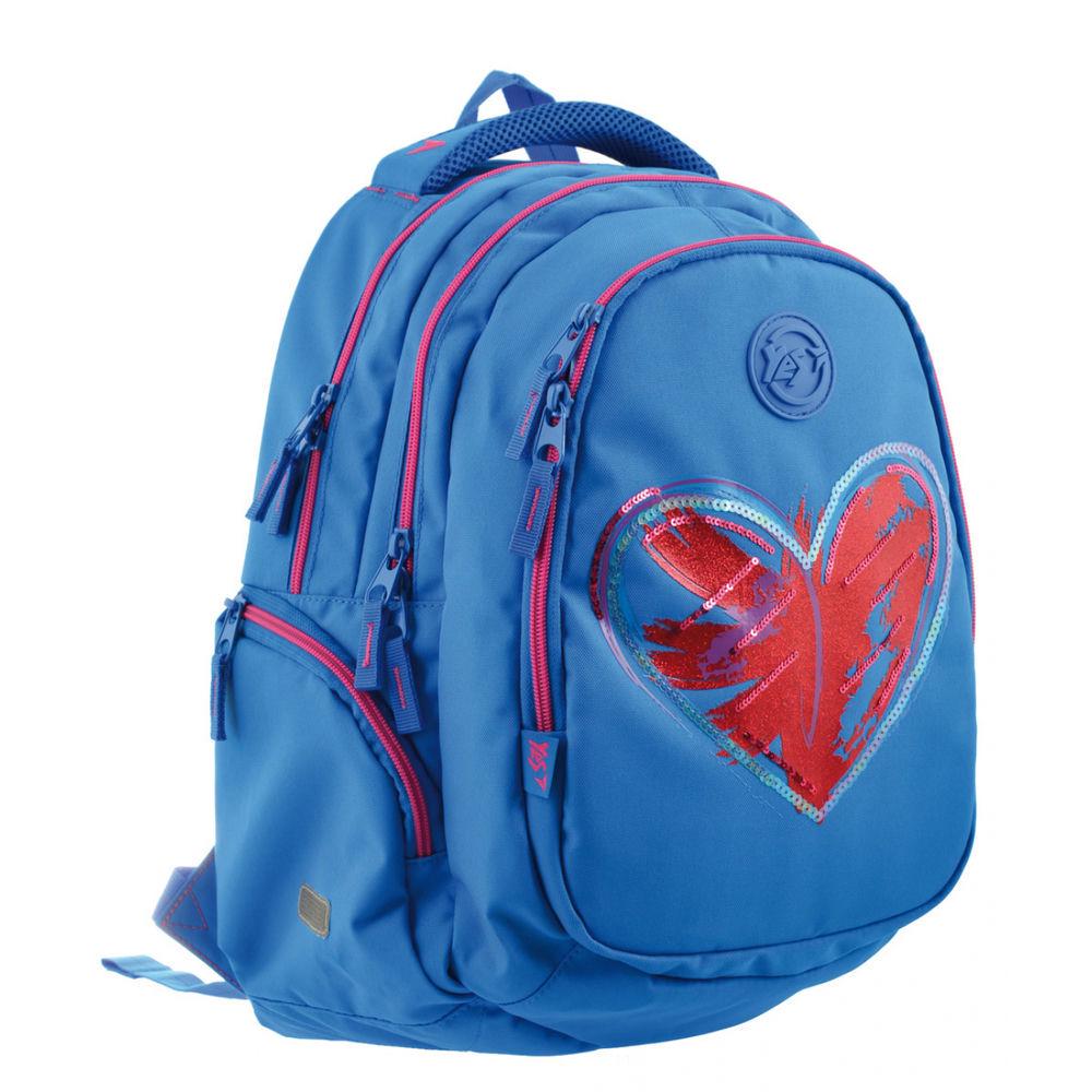Рюкзак шкільний YES Step One Magic heart 43x33x17 см 20,5 л Синій (556489)