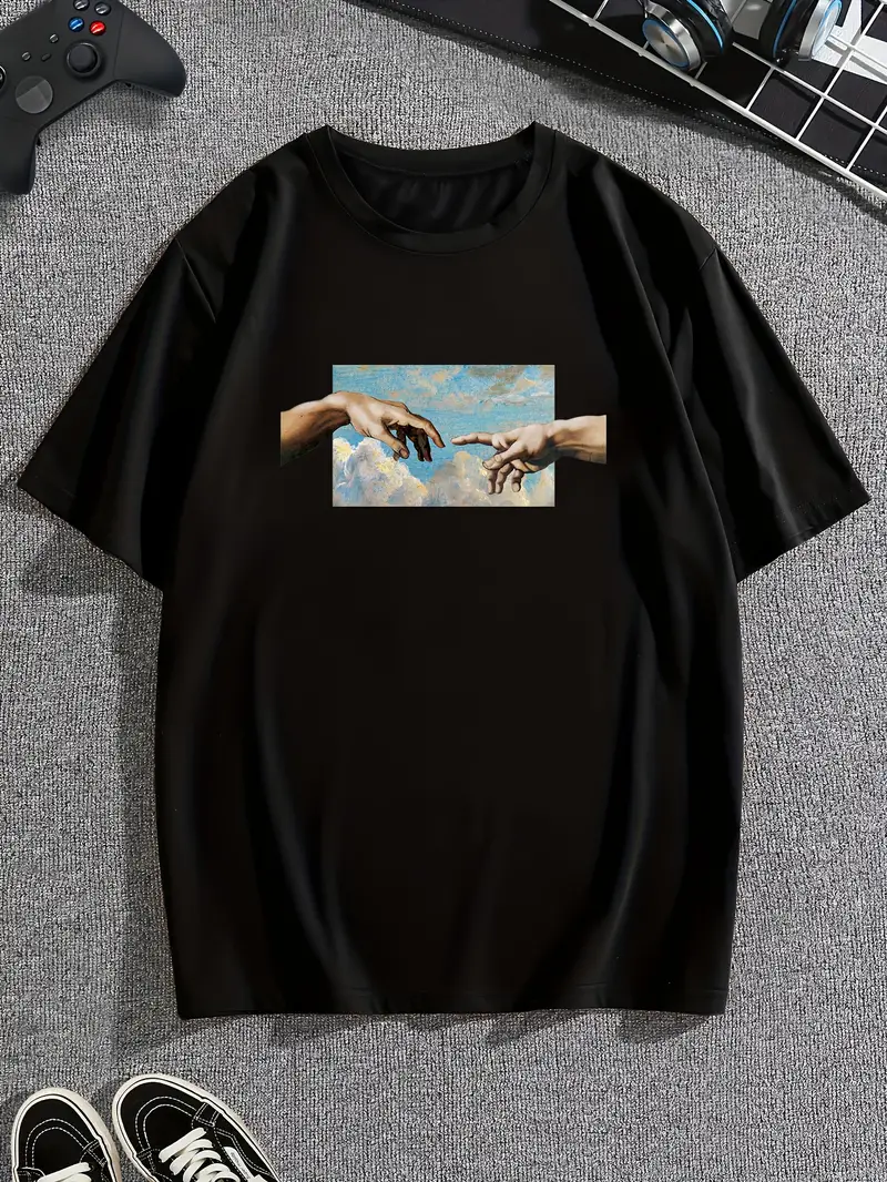 Футболка з ДТФ-принтом оверсайз 57-255 XXL Чорний (40524)