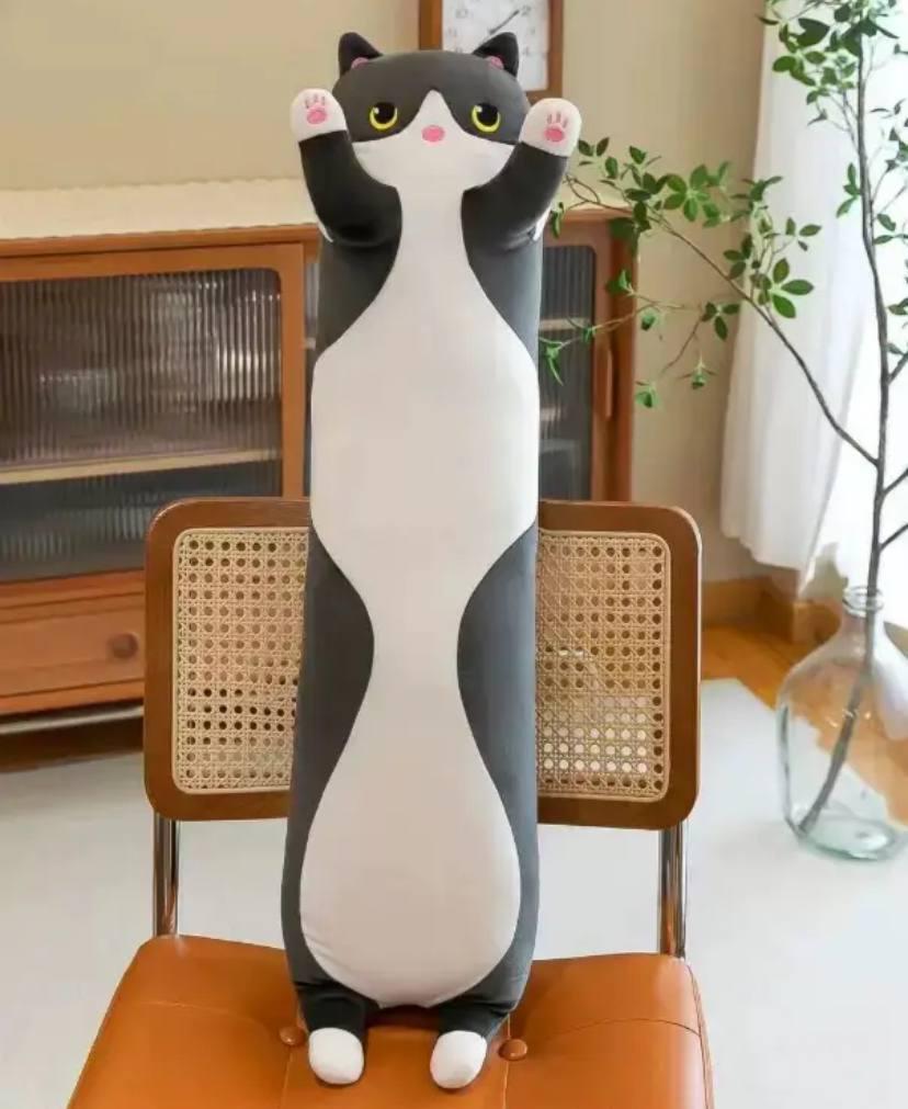 Іграшка-подушка м'яка плюшева Кіт Батон 110 см (44178203) Іграшка-подушка м'яка плюшева Кіт Батон 110 см (44178203)