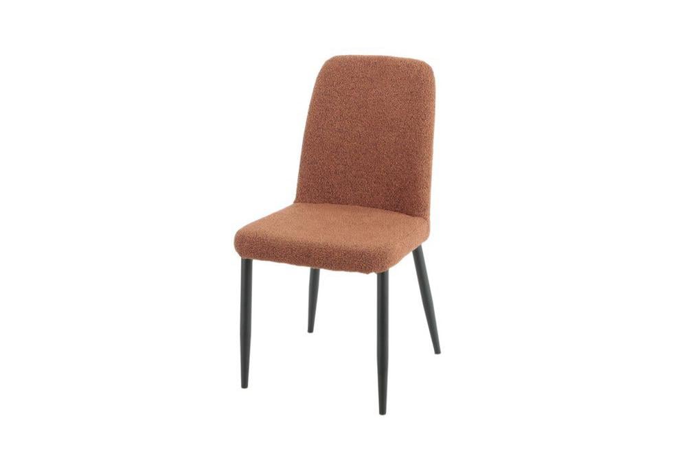 Стул для кухни Vetro Mebel N-44 металл/ткань букле Черный/Терракотовый (46229)