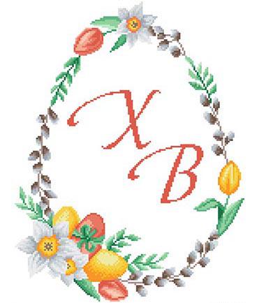 Схема на домотканой ткани пасхальное полотенце для вышивки бисером и нитками (ТР841) Схема на домотканой ткани пасхальное полотенце для вышивки бисером и нитками (ТР841)