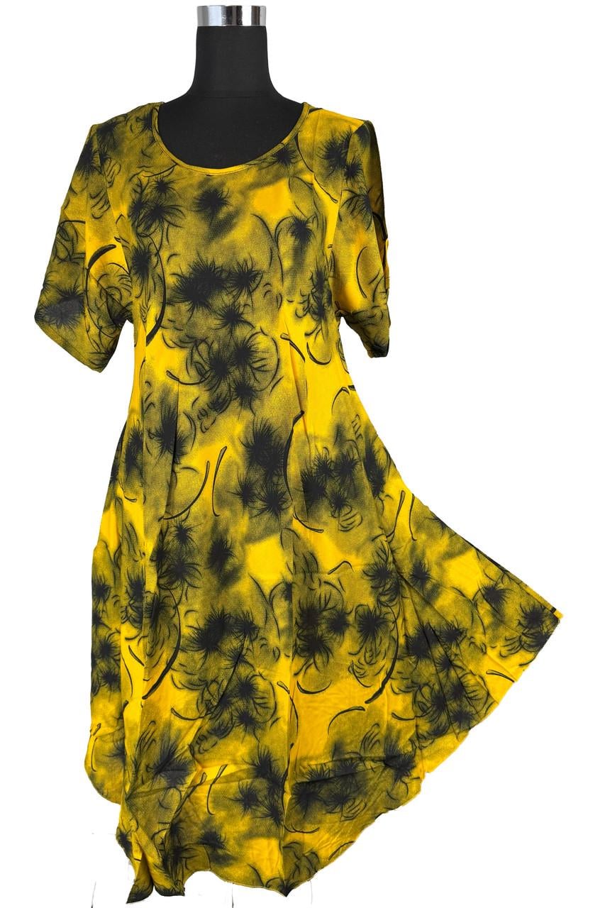 Сукня штапель середньої довжини універсальна (C6039)