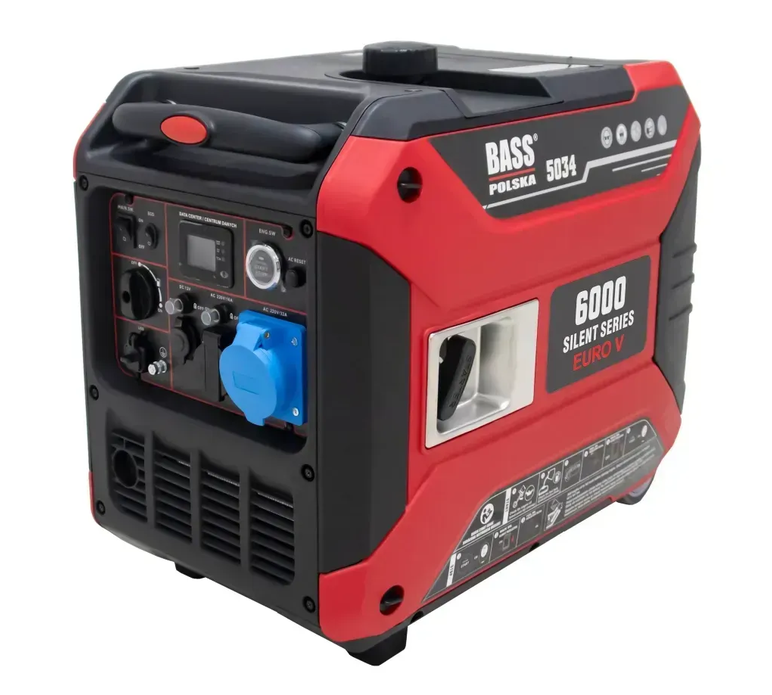 Генератор інверторний Bass Polska 5034 6000 Вт 230V 11 л електричний запуск чиста синусоїда (37770478)